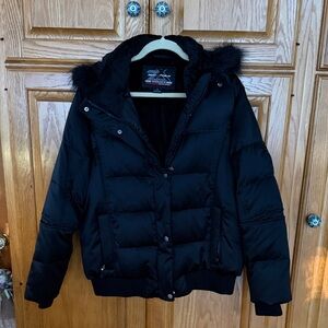 ZeroXposur Black Puffer Jacket with Faux Fur